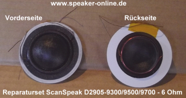 Reparaturset 290031 für ScanSpeak D2905-9300/9500/9700 - 6 Ohm